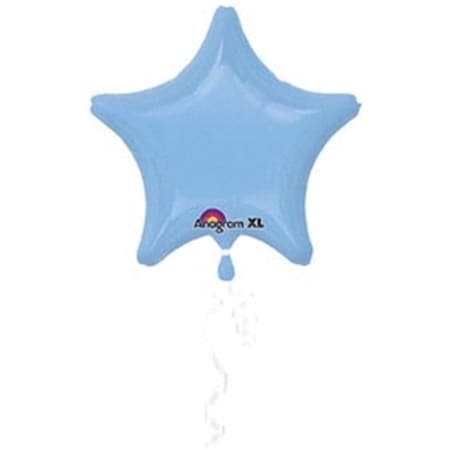 18 In. Pastel Blue Star Balloon, 5PK